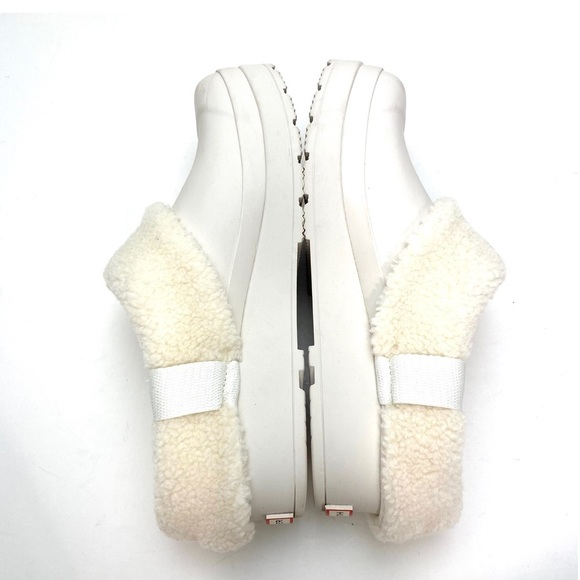 HUNTER White Play Vegan Shearling Insulated Clogs Slides In Cream Size 9 - Picture 7 of 13